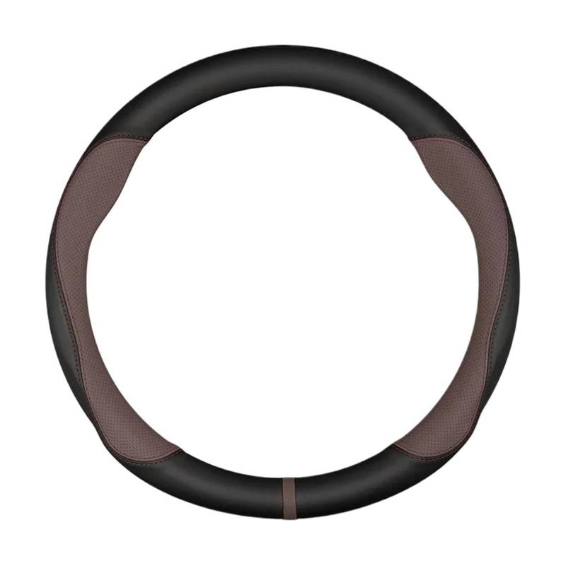 Auto Lenkradabdeckung Für Lexus F LFA ISF GSF RCF Ct Gs Nx Es If Lc Ls Auto-Lenkradabdeckung Aus Echtem Leder Kohlefaser 38 cm Lenkradbezug Fürs Auto(O Brown) von NLNPFGHVZY