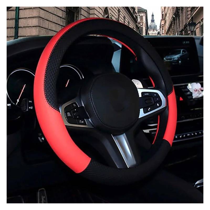 Auto Lenkradabdeckung Für Lincoln Alle Modelle Für Navigator Für MKS Für MKZ Für MKC Für MKX Für MKT Universelle Lenkradabdeckung Aus PU-Leder Lenkradbezug Fürs Auto(7) von NLNPFGHVZY
