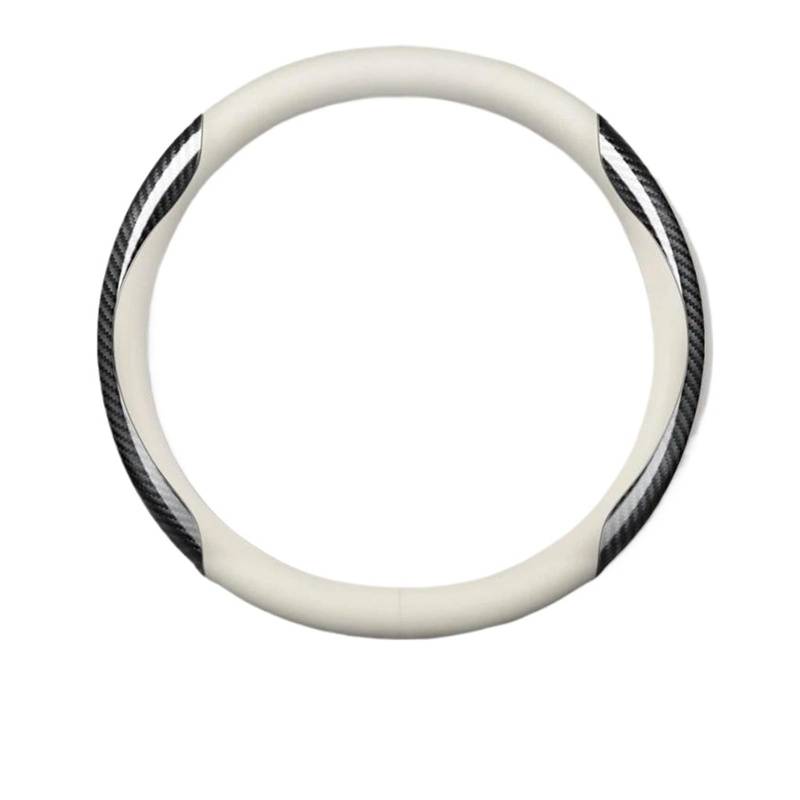 Auto Lenkradabdeckung Für Mazda 3 5 6 SKYACTIV Axela Atenza CX30 CX5 CX8 CX9 MX5 RX8 RX7 BT50 Carbon Fiber Auto Lenkrad Abdeckung Zubehör Lenkradbezug Fürs Auto(Style A White) von NLNPFGHVZY