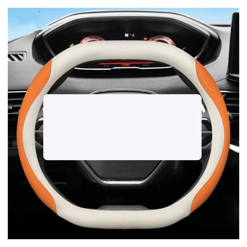 Auto Lenkradabdeckung Für Peugeot 2008 E2008 5008 E5008 208 E208 Rifter GT 2024 2023 2022 2021 2025 Leder Auto Lenkrad Abdeckung Lenkradbezug Fürs Auto(E) von NLNPFGHVZY