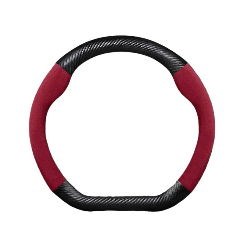 Auto Lenkradabdeckung Für Tiggo 3 4 5 7 Pro 8 Plus Arrizo 7 GX 5X EQ7 Fulwin 2 Eastar Für A3 Für A5 Auto 3D Wildleder Carbon Fiber Lenkrad Abdeckung Lenkradbezug Fürs Auto(Pink) von NLNPFGHVZY