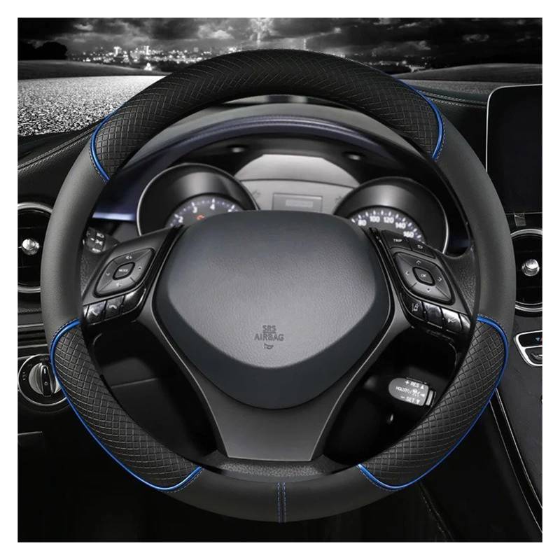 Auto Lenkradabdeckung Für Toyota Für CHR Für C-HR Mikrofaser Leder Sport Auto Lenkrad Abdeckung Lenkradbezug Fürs Auto(Blue) von NLNPFGHVZY