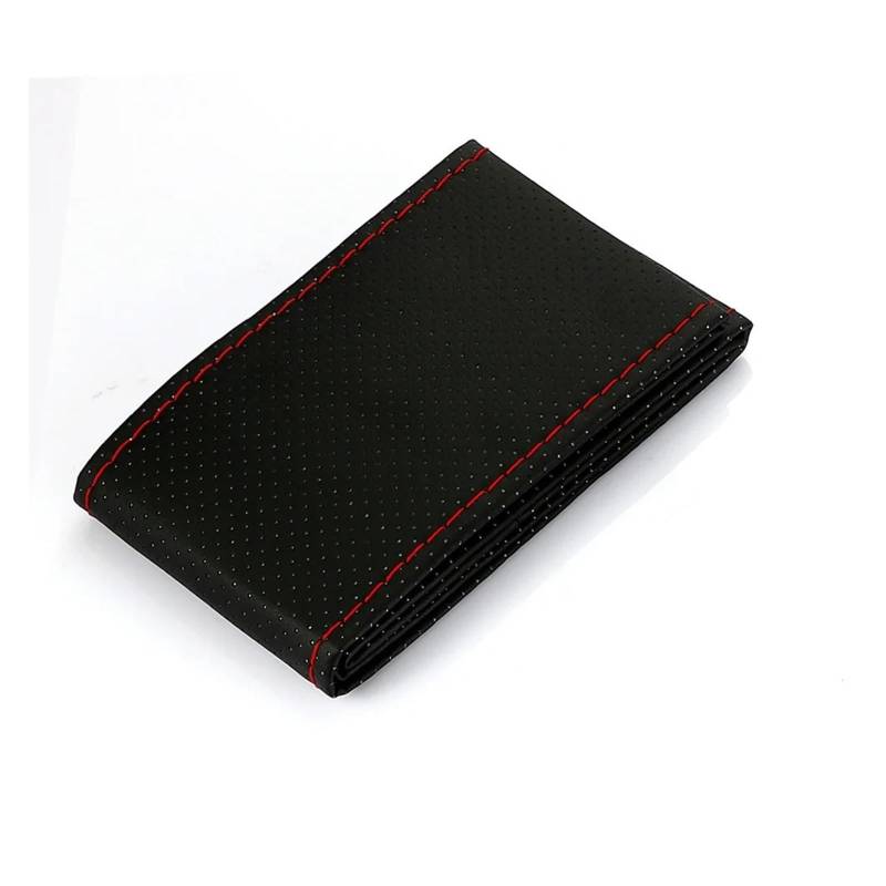 Auto Lenkradabdeckung Geflecht Auf Lenkrad Auto Lenkradbezug Kunstleder Durchmesser 38cm Auto Autozubehör Lenkradbezug Fürs Auto(Black with Red Line) von NLNPFGHVZY
