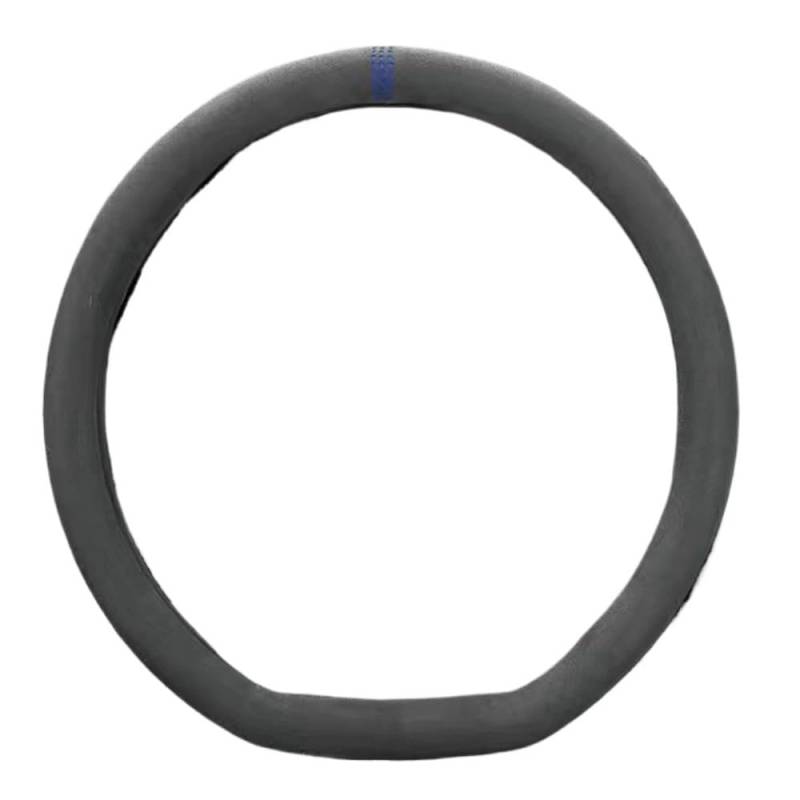 Auto Lenkradabdeckung Rindsleder Wildleder Lenkrad Abdeckung Wrap Universal 37-38cm Atmungsaktive Lenkung Abdeckungen Lenkradbezug Fürs Auto(D Shape Blue) von NLNPFGHVZY