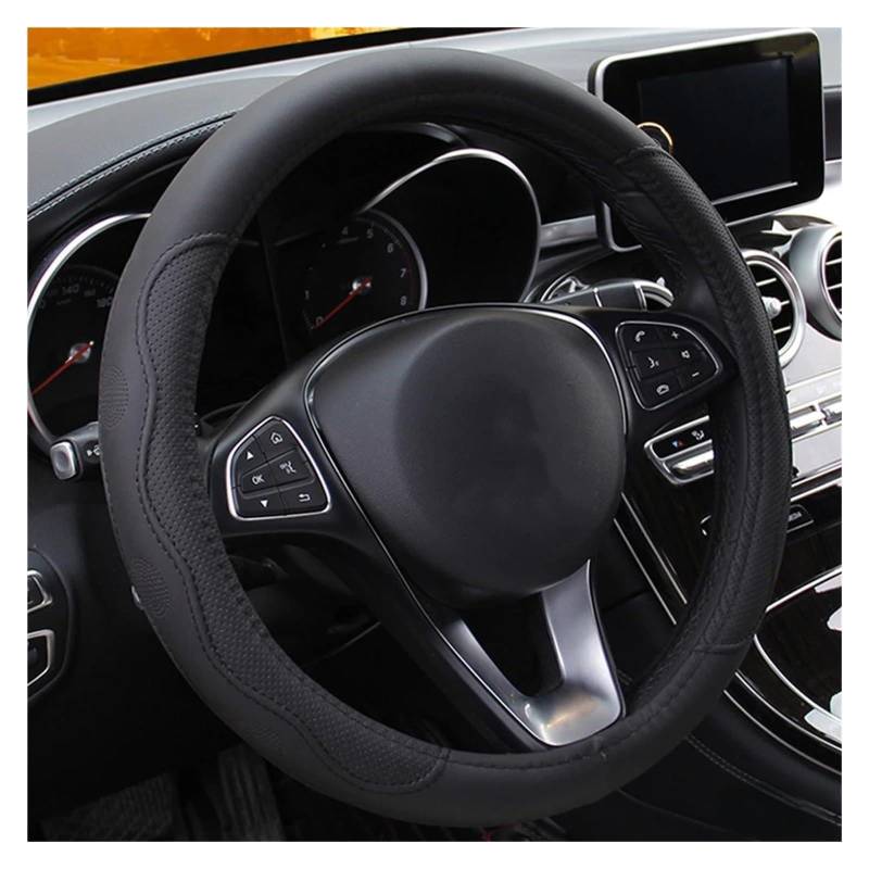 Auto Lenkradabdeckung Universal-Geflecht Auf Dem Lenkrad rutschfeste Auto-Lenkradabdeckung Lenkradbezug Fürs Auto(Black) von NLNPFGHVZY