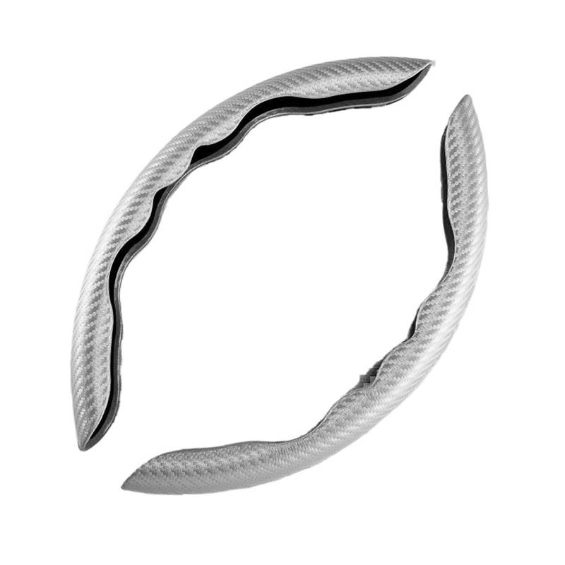 Auto Lenkradabdeckung Universelle rutschfeste Carbonfaser-Lenkradabdeckung Fürs Auto Lenkrad-Booster-Abdeckung Für Rutschfestes Autozubehör Lenkradbezug Fürs Auto(White) von NLNPFGHVZY