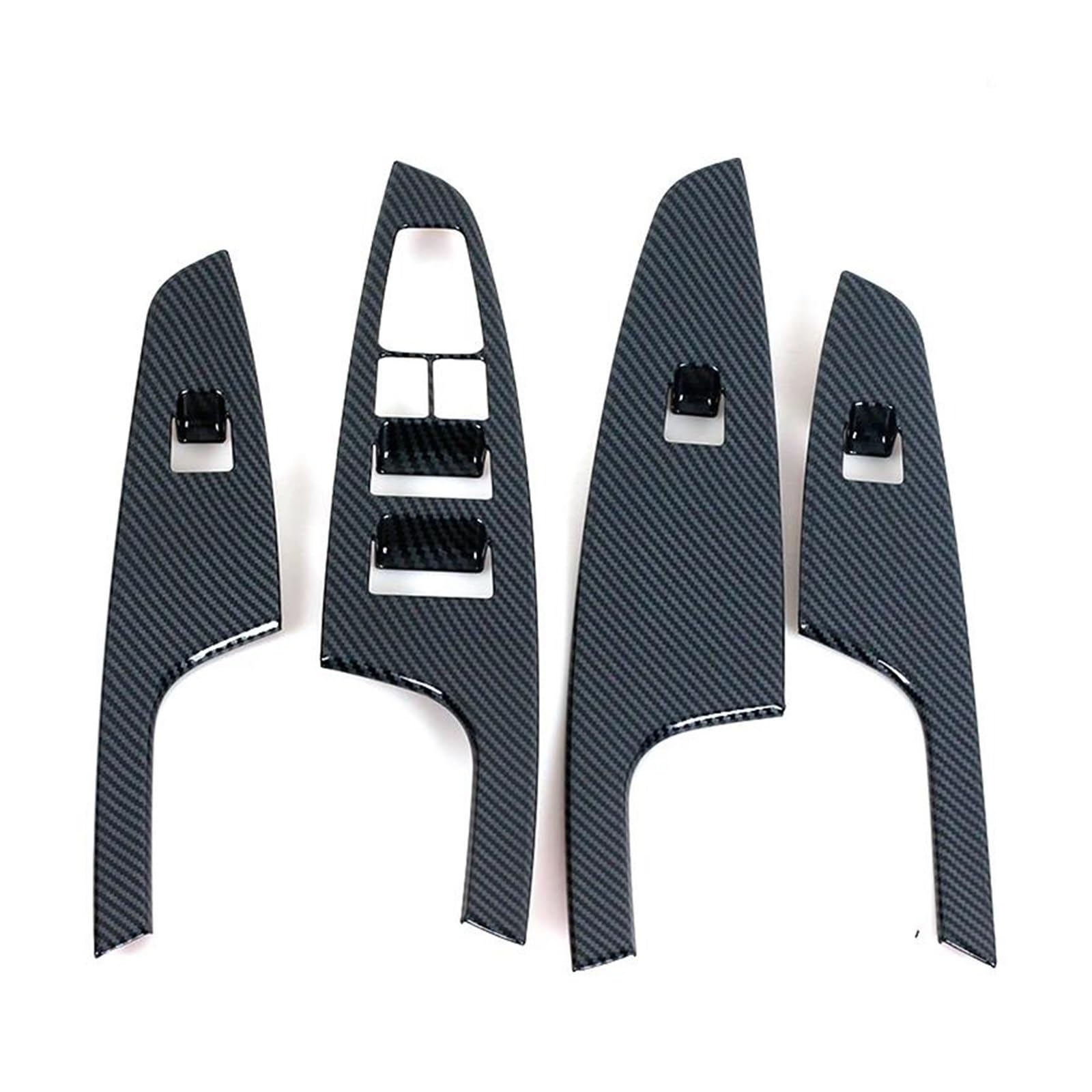 Panel Control Frame Trim Für Hyundai Für Tucson 2015 2016 2017 2018 2019 2020 Carbon Fiber Innen Aufkleber Auto Fensterheber Schalter Taste Panel Schalter Trim Interieur Zubehör(Window-4pcs) von NLNPFGHVZY