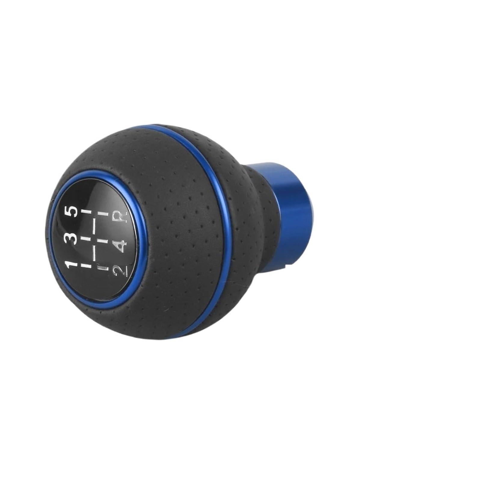 Schaltknauf 5 Gang Schaltknauf Kopf Stick Aluminium Auto Universal Schwarz Silber Rot Blau Schaltknäufe(Blue) von NLNPFGHVZY