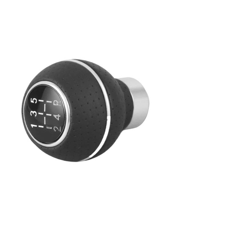 Schaltknauf 5 Gang Schaltknauf Kopf Stick Aluminium Auto Universal Schwarz Silber Rot Blau Schaltknäufe(Silver) von NLNPFGHVZY