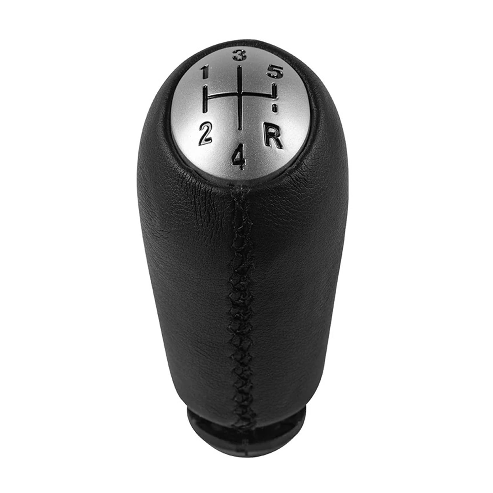 Schaltknauf Für Clio 3 Für Megane 2 Für Scenic Für Kangoo 2005 2006 2007 2008 2009 Leder Chrom Schaltknauf Hebel Shifter Stift Schaltknäufe(Matte Cap Black) von NLNPFGHVZY