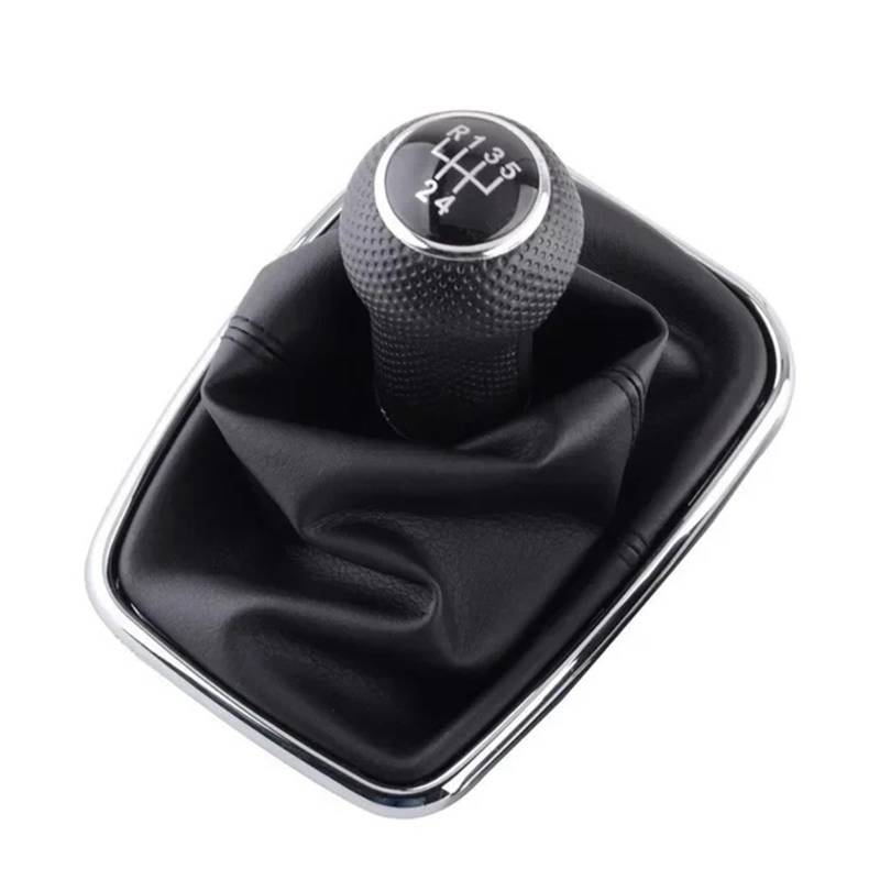 Schaltknauf Für VW Für Golf 4 IV Für MK4 Für GTI Für R32 Für Bora Für Jetta 1999-2004 5/6 Geschwindigkeit Schwarz Rahmen Schaltknauf Hebel Gamasche Boot 12mm Schaltknäufe(5 Speed) von NLNPFGHVZY