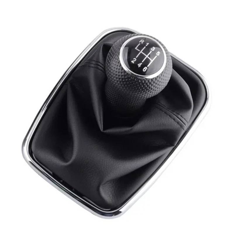 Schaltknauf Für VW Für Golf 4 IV Für MK4 Für GTI Für R32 Für Bora Für Jetta 1999-2004 5/6 Geschwindigkeit Schwarz Rahmen Schaltknauf Hebel Gamasche Boot 12mm Schaltknäufe(6 Speed GTI) von NLNPFGHVZY