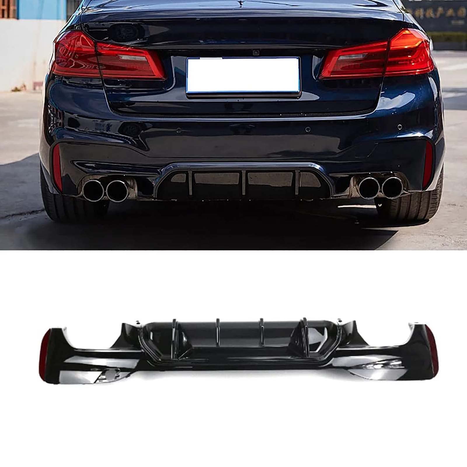 NMDNNJ Spoiler Diffusor, passend für BMW 5er G30 G31 M Sport 2017 2018 2019 2020 525i 530i 540i, Fahrwerksschutz, ABS Material, Auto Unterlippe, Stoßfängerumbau, Antikollisionsschutz Zubehör NMDNNJ Spoiler Diffusor, passend für BMW 5er G30 G31 M Sport 2017 2018 2019 2020 525i 530i 540i, Fahrwerksschutz, ABS Material, Auto Unterlippe, Stoßfängerumbau, Antikollisionsschutz Zubehör von NMDNNJ