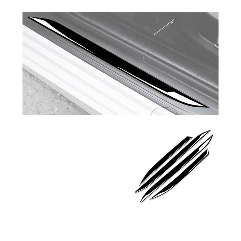 Dekoration Cover Kohlefaser Trim Für 5 Series F10 2011 2012 2013 2014 2015 2016 Zubehör Auto Schwarz Kunststoff Innenschwellerverkleidung Aufkleber Dekoration von NMHTJ
