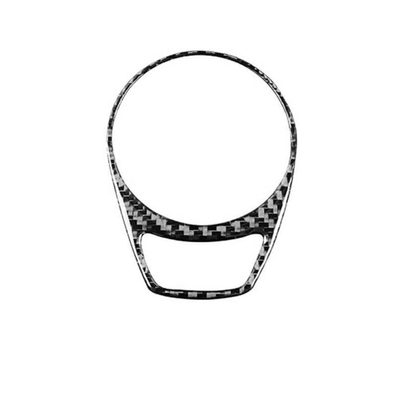 Dekoration Cover Kohlefaser Trim Für 6er-Serie M6 E63 E64 2004–2010 Zubehör Kohlefaser Autoinnenausstattung Radioknopf Rahmenverkleidung Aufkleber Dekoration(Black Carbon A) von NMHTJ
