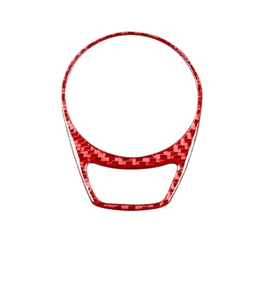 Dekoration Cover Kohlefaser Trim Für 6er-Serie M6 E63 E64 2004–2010 Zubehör Kohlefaser Autoinnenausstattung Radioknopf Rahmenverkleidung Aufkleber Dekoration(Red Carbon A) von NMHTJ