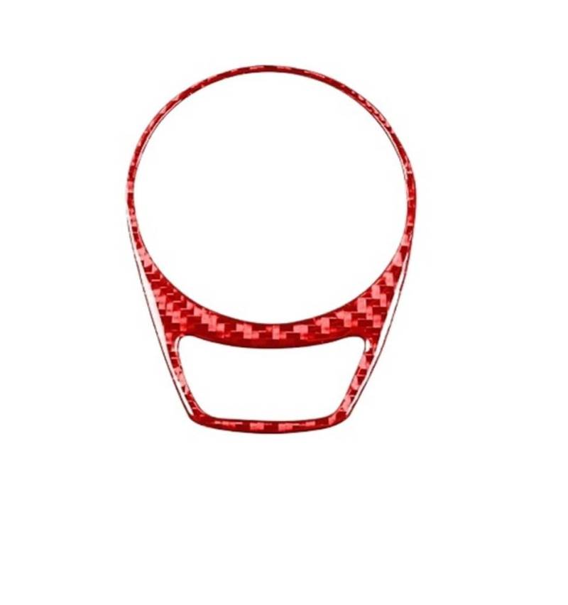 Dekoration Cover Kohlefaser Trim Für 6er-Serie M6 E63 E64 2004–2010 Zubehör Kohlefaser Autoinnenausstattung Radioknopf Rahmenverkleidung Aufkleber Dekoration(Red Carbon A) von NMHTJ