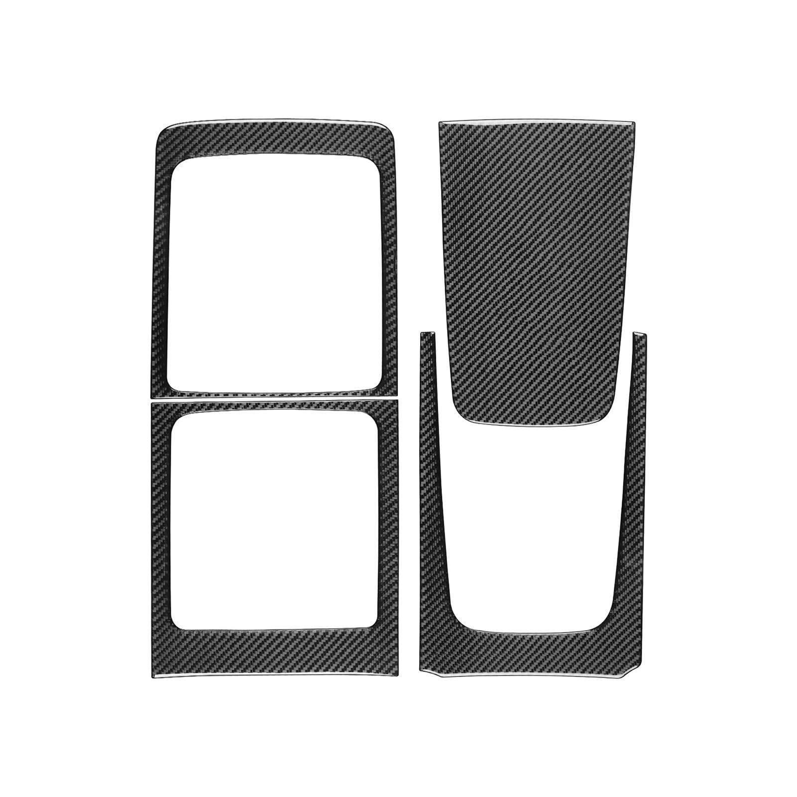 Dekoration Cover Kohlefaser Trim Für C-Klasse W206 2022-2024 Carbon Fiber Hinten Armlehne Box Lagerung Panel Abdeckung Auto Innen Zubehör Dekorative Aufkleber(Carbon Fibre) von NMHTJ