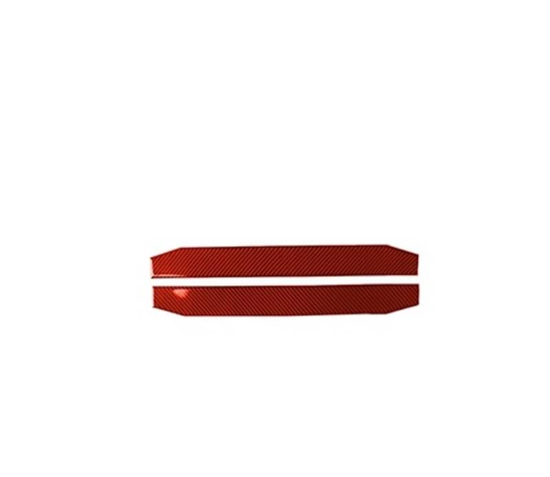 Dekoration Cover Kohlefaser Trim Für Camaro 2017-2019 Carbon Fiber Tür Willkommen Pedal Panel Trim Abdeckung Auto Innen Zubehör Dekorative Aufkleber(2 Red) von NMHTJ