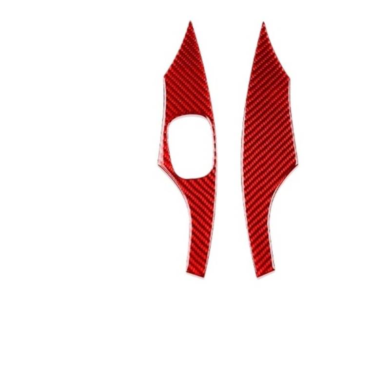 Dekoration Cover Kohlefaser Trim Für Celica 2000-2005 Kohlefaser-Türspiegel-Einstellblende Verkleidungsabdeckung Autoinnenausstattung Dekorative Aufkleber(1 Red LHD) von NMHTJ