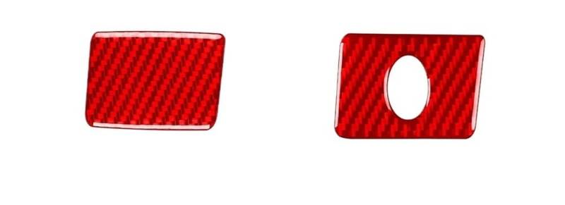 Dekoration Cover Kohlefaser Trim Für Cherokee KL 2014-2018 Zubehör Echte Weiche Kohlefaser Autoinnenraum Handschuhfach Griff Panel Abdeckung Zieraufkleber(LHD Red Carbon) von NMHTJ