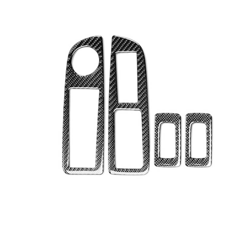 Dekoration Cover Kohlefaser Trim Für Chrysler 300 300C 2005-2007 Kohlefaser-Fensterheber-Tasten-Bedienfeldabdeckung Autoinnenausstattung Dekorative Aufkleber(Black LHD) von NMHTJ