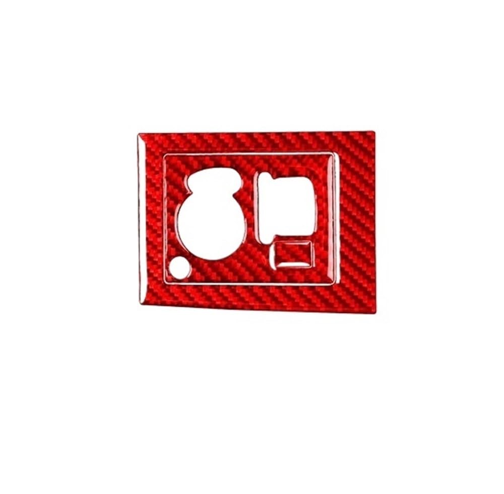 Dekoration Cover Kohlefaser Trim Für Chrysler 300 300C 2005-2007 Kohlefaser-Instrumententafel-Kofferraumknopfabdeckung Autoinnenausstattung Dekorative Aufkleber(2 Red LHD) von NMHTJ