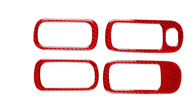 Dekoration Cover Kohlefaser Trim Für Civic 2002 Carbon Fiber Innentür Pull Griff Rahmen Panel Trim Abdeckung Auto Innen Zubehör Dekorative Aufkleber(4) von NMHTJ