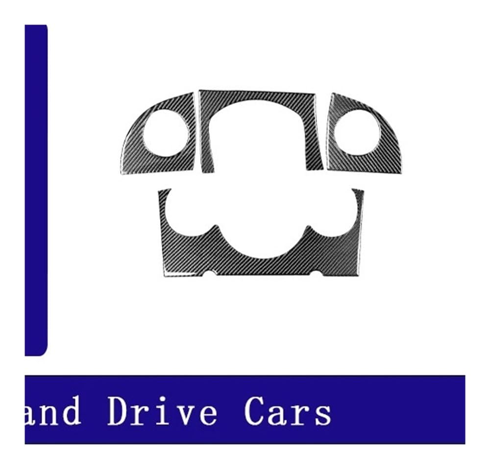 Dekoration Cover Kohlefaser Trim Für Cooper 2002 2003 2004 Carbon Fiber Dashboard Konsole Abdeckung Aufkleber Auto Innen Zubehör Dekorative Aufkleber(Black RHD) von NMHTJ
