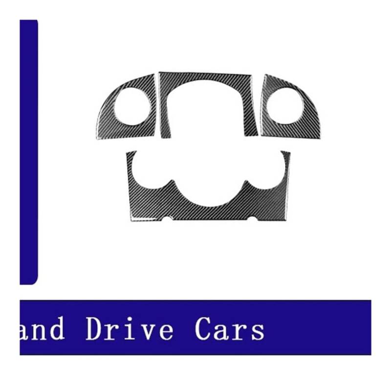 Dekoration Cover Kohlefaser Trim Für Cooper 2002 2003 2004 Carbon Fiber Dashboard Konsole Abdeckung Aufkleber Auto Innen Zubehör Dekorative Aufkleber(Black RHD) von NMHTJ