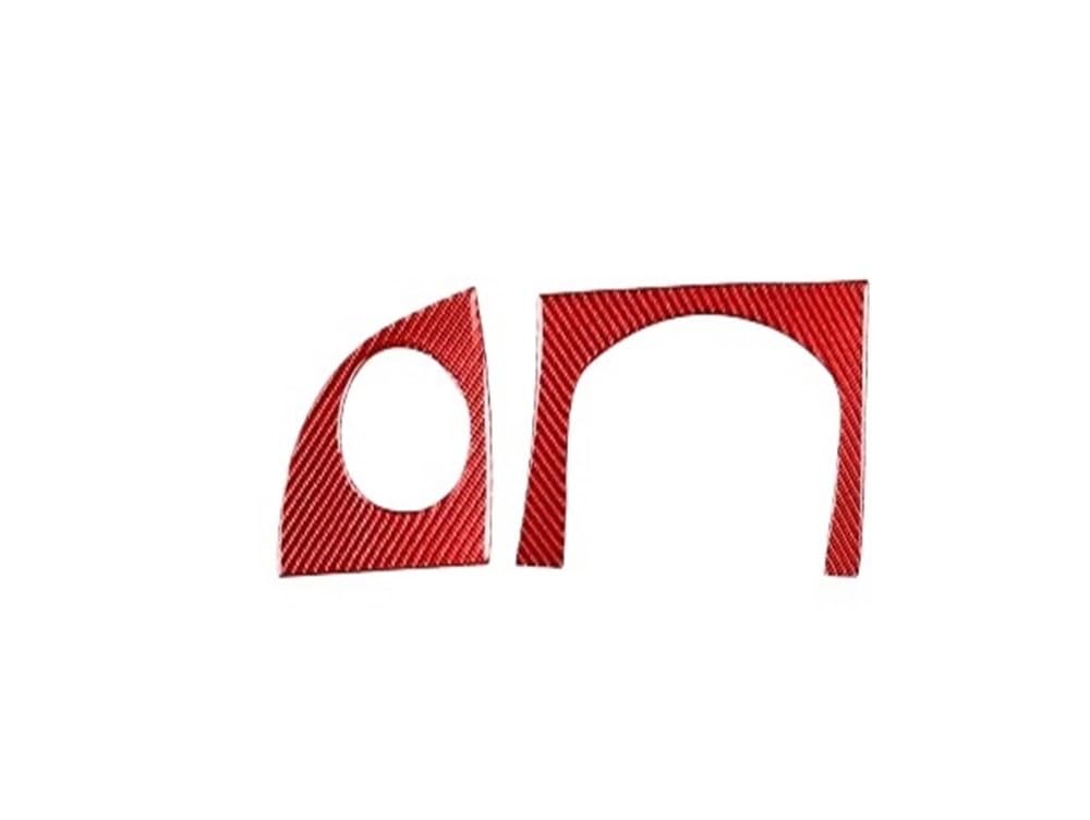 Dekoration Cover Kohlefaser Trim Für Cooper 2002 2003 2004 Carbon Fiber Dashboard Konsole Abdeckung Aufkleber Auto Innen Zubehör Dekorative Aufkleber(RED LHD) von NMHTJ