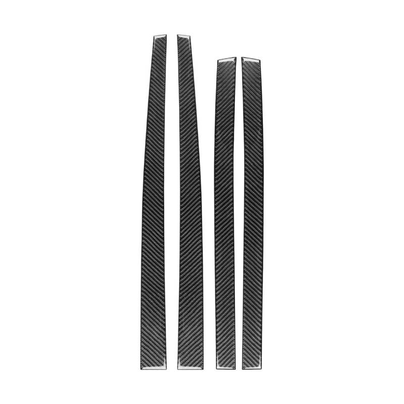 Dekoration Cover Kohlefaser Trim Für Dakota 2001-2004 Carbon Fiber Vorder- Und Hintertüren Panel Trim Streifen Auto Innen Zubehör Dekorative Aufkleber(Black) von NMHTJ