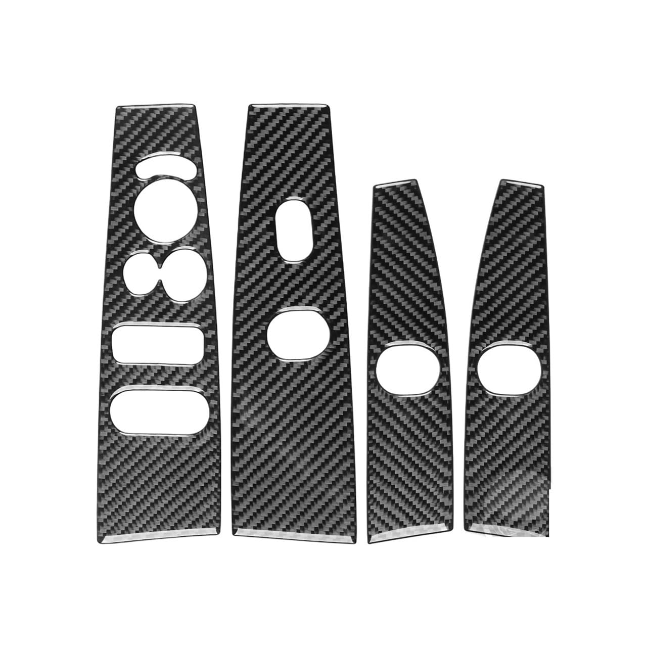 Dekoration Cover Kohlefaser Trim Für Dakota 2001-2004 Kohlefaser-Fensterheber-Bedienfeld-Trimmabdeckung Autoinnenausstattung Dekorative Aufkleber(Black) von NMHTJ
