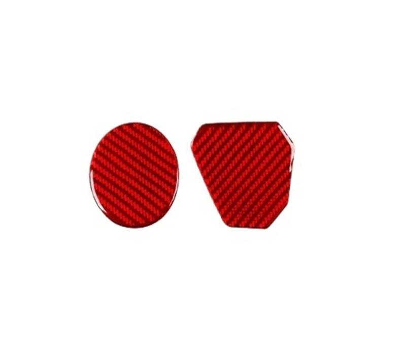 Dekoration Cover Kohlefaser Trim Für Emgrand Für Proton S70 2022–2025 Kohlefaser Mittel-Getränkehalter-Schlitzmatte Panel Auto-Innenausstattung Dekorativer Aufkleber(2 Red LHD) von NMHTJ