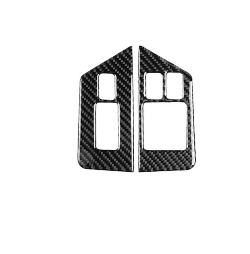 Dekoration Cover Kohlefaser Trim Für GTR R35 2008-20 Kohlefaser-Fensterheber-Türschloss-Bedienfeldabdeckung Autoinnenzubehör Dekorativer Aufkleber(1 Black RHD) von NMHTJ