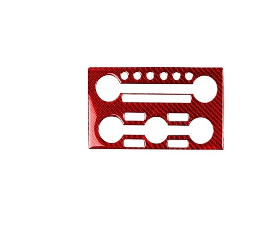 Dekoration Cover Kohlefaser Trim Für GTR R35 2008-2020 Carbon Fiber Navigation Multimedia Control Panel Auto Innen Zubehör Dekorative Aufkleber(1 Red LHD) von NMHTJ