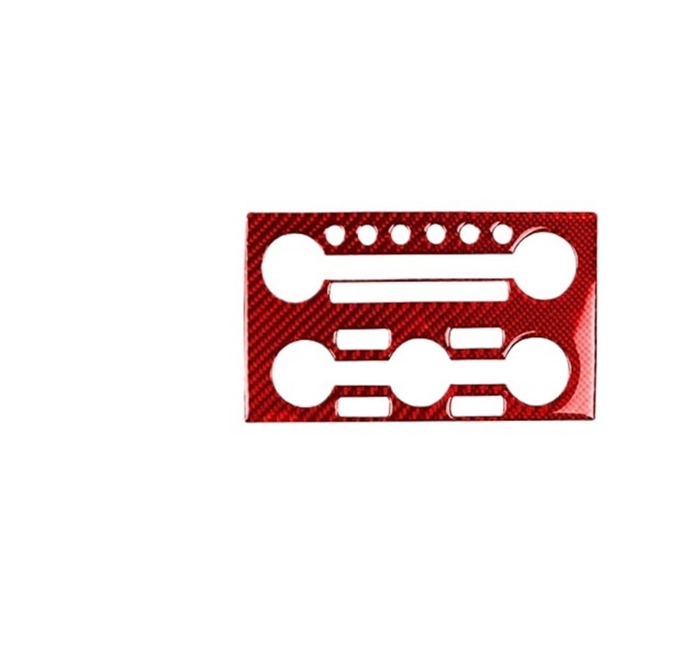 Dekoration Cover Kohlefaser Trim Für GTR R35 2008-2020 Carbon Fiber Navigation Multimedia Control Panel Auto Innen Zubehör Dekorative Aufkleber(1 Red RHD) von NMHTJ