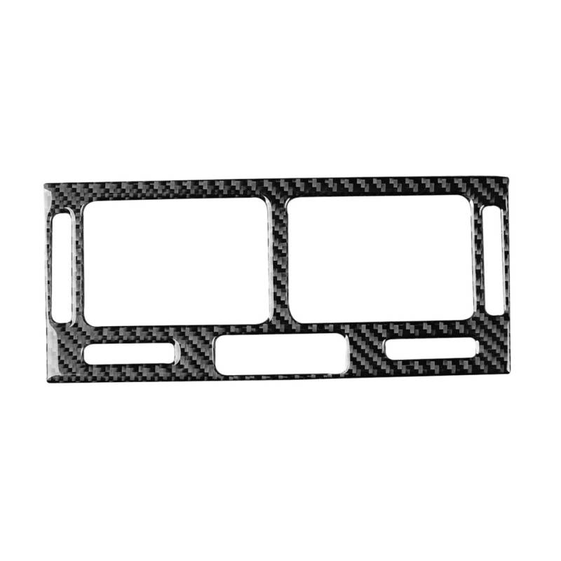 Dekoration Cover Kohlefaser Trim Für Grand Für Vitara 2006-2013 Carbon Fiber Instrument Center Klimaanlage Lüftungsschlitze Panel Auto Zubehör Trim Aufkleber(Black) von NMHTJ