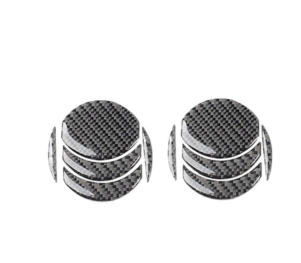 Dekoration Cover Kohlefaser Trim Für Grand Für Vitara 2006-2013 Zubehör Carbon Fiber Dashboard Air Outlet Trim Aufkleber Dekoration Auto Innen(Black) von NMHTJ