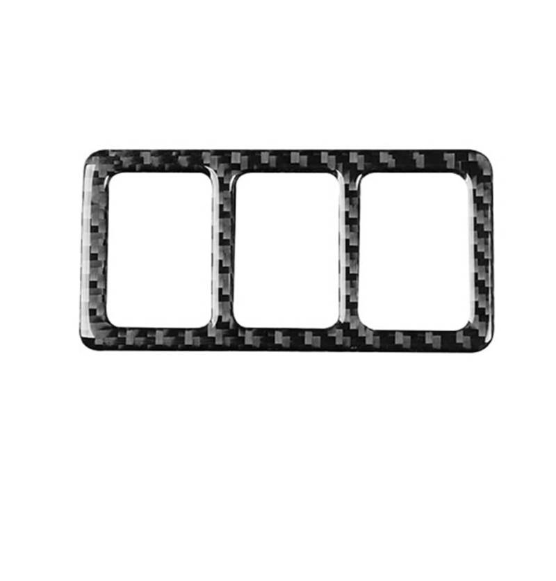 Dekoration Cover Kohlefaser Trim Für Grand Für Vitara 2006-2013 Zubehör Carbon Fiber Scheinwerfer Schalter Rahmen Trim Aufkleber Dekoration Auto Innen(Black) von NMHTJ