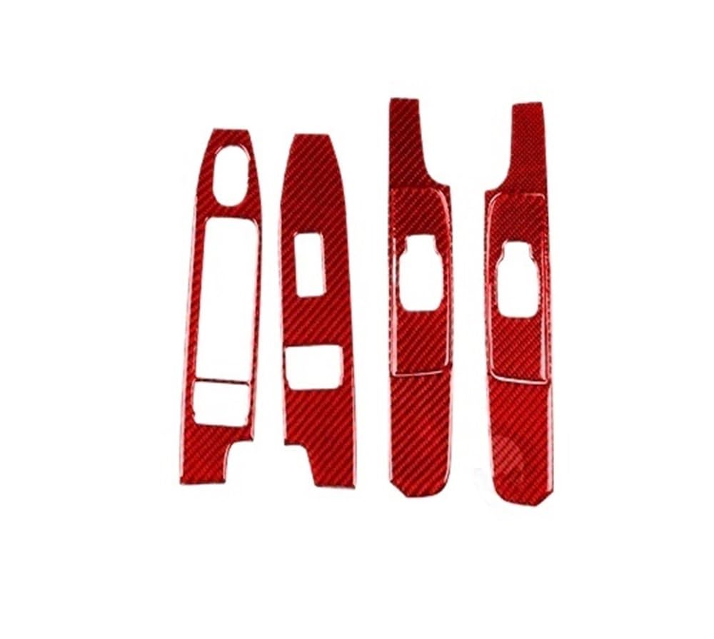 Dekoration Cover Kohlefaser Trim Für Hummer H3 2006-2010 Kohlefaser-Fensterheber-Bedienfeld-Trimmabdeckung Autoinnenausstattung Dekorationsaufkleber(4) von NMHTJ