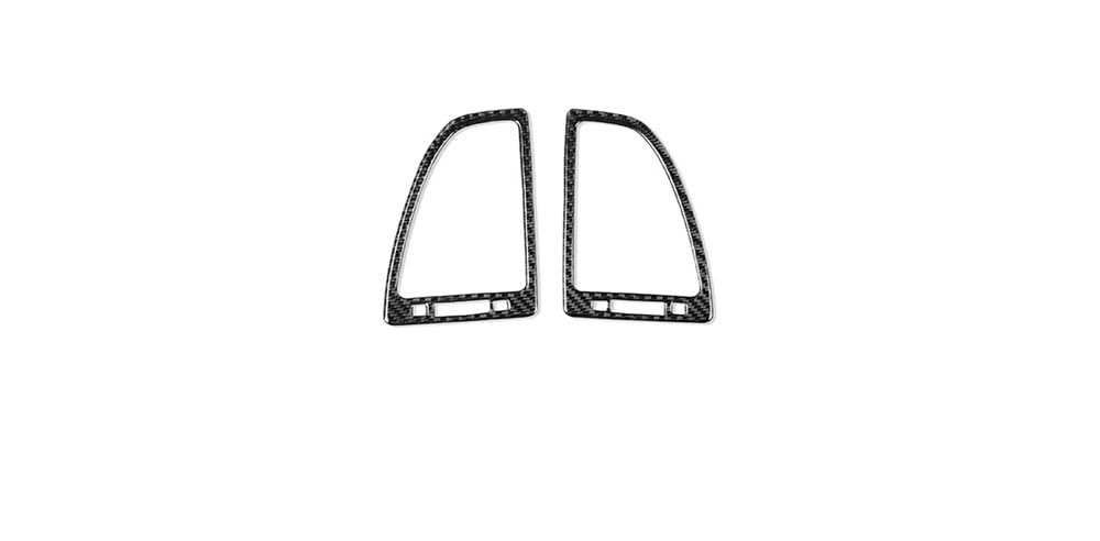 Dekoration Cover Kohlefaser Trim Für Infiniti FX 2009–2013 QX70 14+ Carbonfaser-Armaturenbrett Beidseitiger Luftauslass Dekorative Abdeckung Auto-Innenraum-Zubehör Aufkleber(Black) von NMHTJ