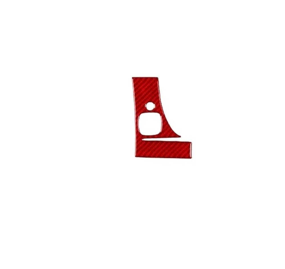 Dekoration Cover Kohlefaser Trim Für Ra&nger Sport 2020-2022 Kohlefaser-Spiegelverstellungspanel-Trimmabdeckung Autoinnenausstattung Dekorative Aufkleber(Red LHD) von NMHTJ