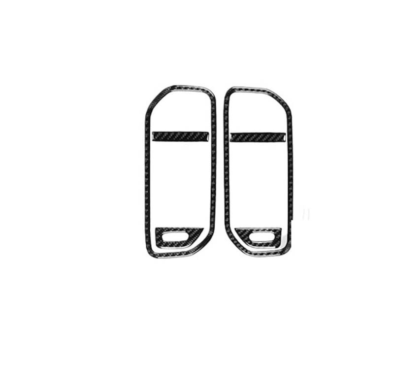 Dekoration Cover Kohlefaser Trim Für Ram 2019 2020 2021 2022 2023 Zubehör Carbon Fiber Auto Innen Grar Griff Air Outlet Trim Aufkleber Dekoration(Color2) von NMHTJ