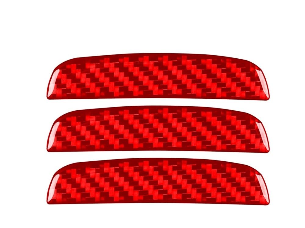 Dekoration Cover Kohlefaser Trim Für S-Klasse W222 2013-2020 Kohlefaser-Auto-Zentralsteuerung Aufbewahrungsbox Rückwand Aufkleber Dekoration Zubehör(Red Carbon) von NMHTJ