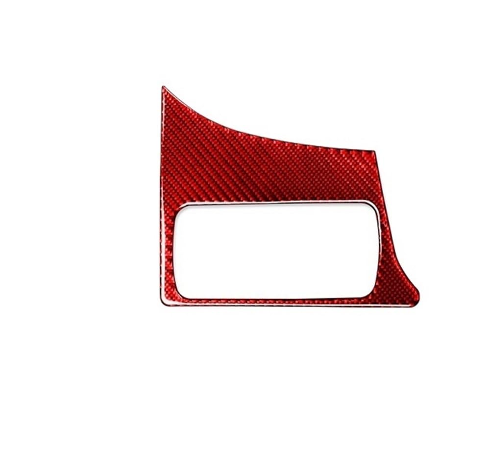 Dekoration Cover Kohlefaser Trim Für Smart 453 2016-2021 Zubehör Carbon Fiber Auto Innen Scheinwerfer Schalter Panel Trim Aufkleber Dekoration(LHD RED) von NMHTJ