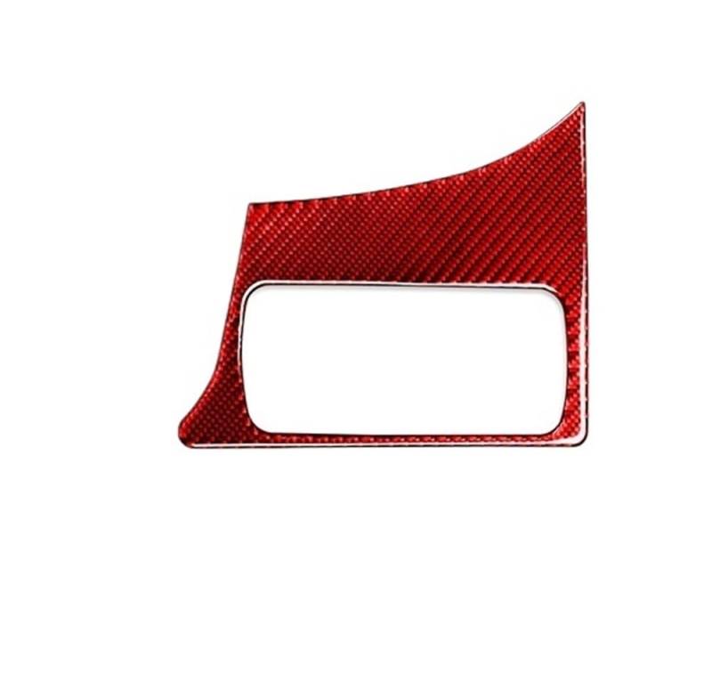 Dekoration Cover Kohlefaser Trim Für Smart 453 2016-2021 Zubehör Carbon Fiber Auto Innen Scheinwerfer Schalter Panel Trim Aufkleber Dekoration(RHD RED) von NMHTJ