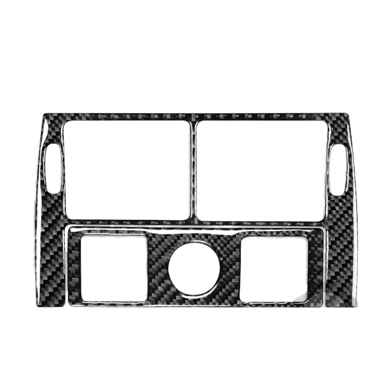 Dekoration Cover Kohlefaser Trim Für X5 E53 2000-2006 Kohlefaser-Hinterklimaanlage Zigarettenanzünder-Panel Autoinnenausstattung Dekorative Aufkleber(Black) von NMHTJ