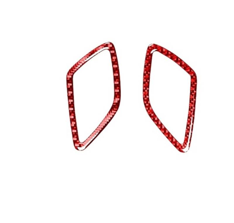 Dekoration Cover Kohlefaser Trim Für Z4 E89 2009-2016 Carbon Fiber Instrument Klimaanlage Luftauslass Panel Auto Innen Zubehör Dekorative Aufkleber(1 Red) von NMHTJ