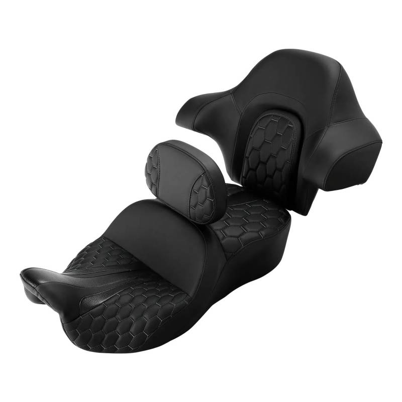 Fahrer Sitz Motorrad Two-Up Für Sitzlehne Für Für Touring Für Street Für Electra Glide Für Road King CVO 2009-2022 2018 2014 von NMHTJ